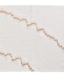 Kim Seybert Brushstroke Napkin In White & Natural, Set Of 4 Napkins