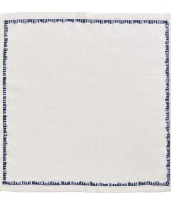 Kim Seybert Filament Napkin In White & Navy, Set Of 4