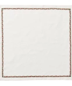 Kim Seybert Filament Napkin In White & Red & Green, Set Of 4