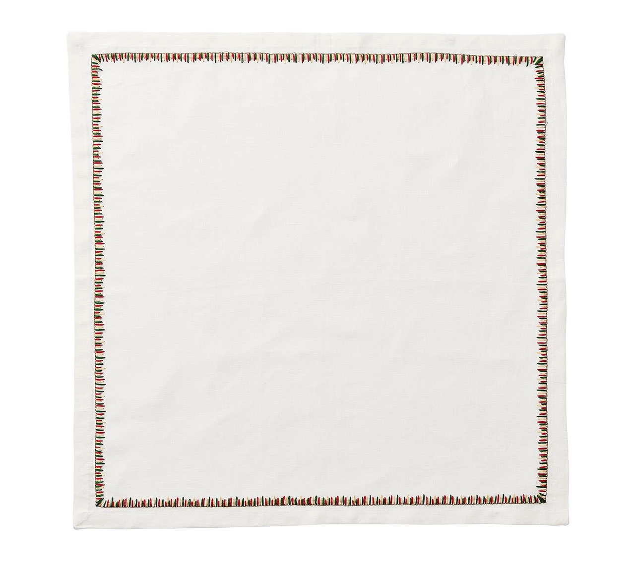 Kim Seybert Filament Napkin In White & Red & Green, Set Of 4