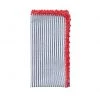 Kim Seybert Seersucker Napkin In Navy & Red, Set Of 4 Napkins