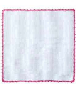 Kim Seybert Seersucker Napkin In Periwinkle & Pink, Set Of 4