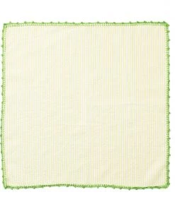 Kim Seybert Seersucker Napkin In Yellow & Green, Set Of 4