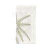 Kim Seybert Napkins Palm Coast Napkin In White & Green & Gold, Set Of 4