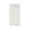 Kim Seybert Pin Dot Napkin In White & Gold & Silver, Set Of 4 Napkins