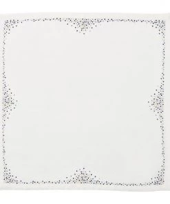 Kim Seybert Pin Dot Napkin In White & Navy, Set Of 4