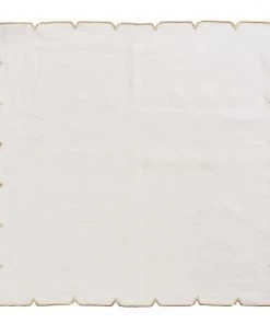 Kim Seybert Napkins Divot Napkin In White & Gold, Set Of 4