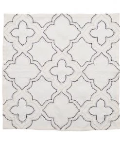 Kim Seybert Tangier Napkin In White & Navy, Set Of 4 Napkins