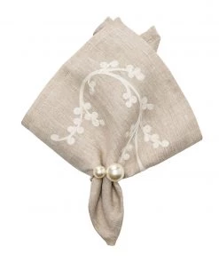 Kim Seybert Napkins Sakura Napkin In Natural & Ivory, Set Of 4