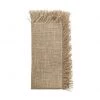Kim Seybert Napkins Fringe Napkin In Natural & Silver, Set Of 4