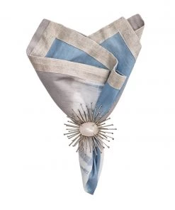 Kim Seybert Solstice Napkin In Blue & Gray, Set Of 4 Napkins