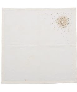 Kim Seybert Starburst Napkin In White, Gold & Silver, Set Of 4