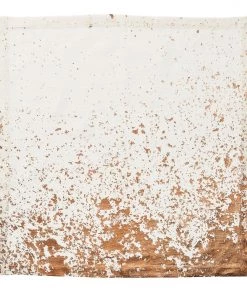 Kim Seybert Metafoil Napkin In White & Bronze, Set Of 4 Napkins