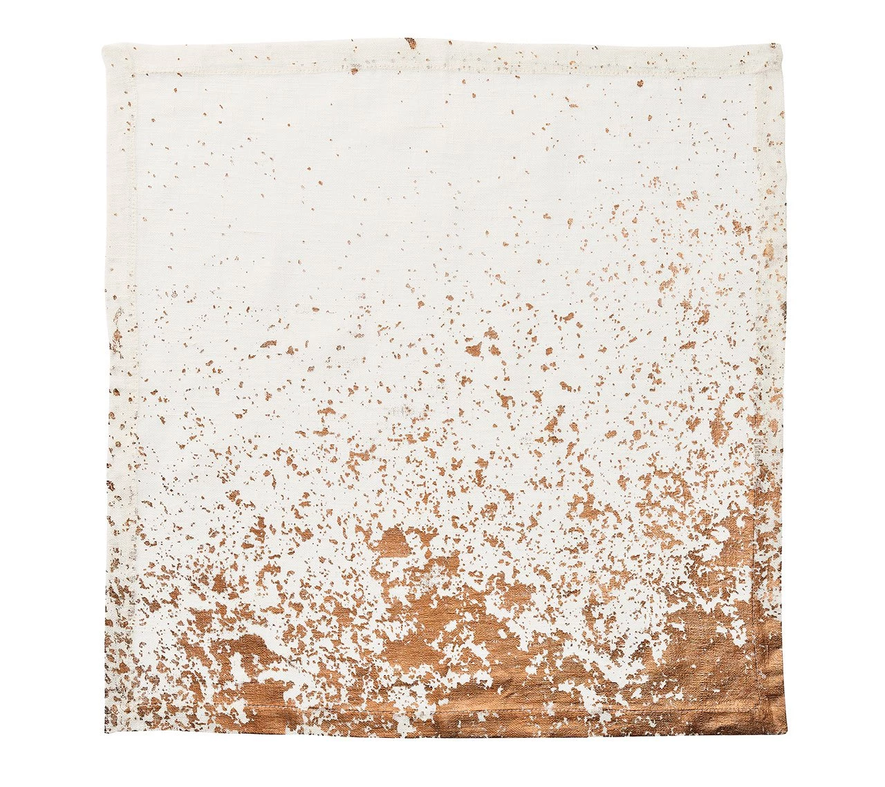 Kim Seybert Metafoil Napkin In White & Bronze, Set Of 4 Napkins