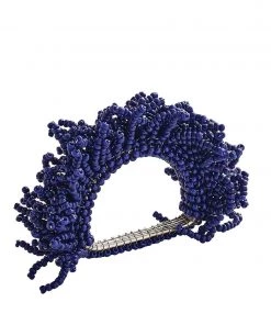 Kim Seybert Napkin Rings Carnival Napkin Ring In Navy, Set Of 4