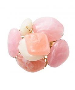 Kim Seybert Sea Stone Napkin Ring In Blush, Set Of 4