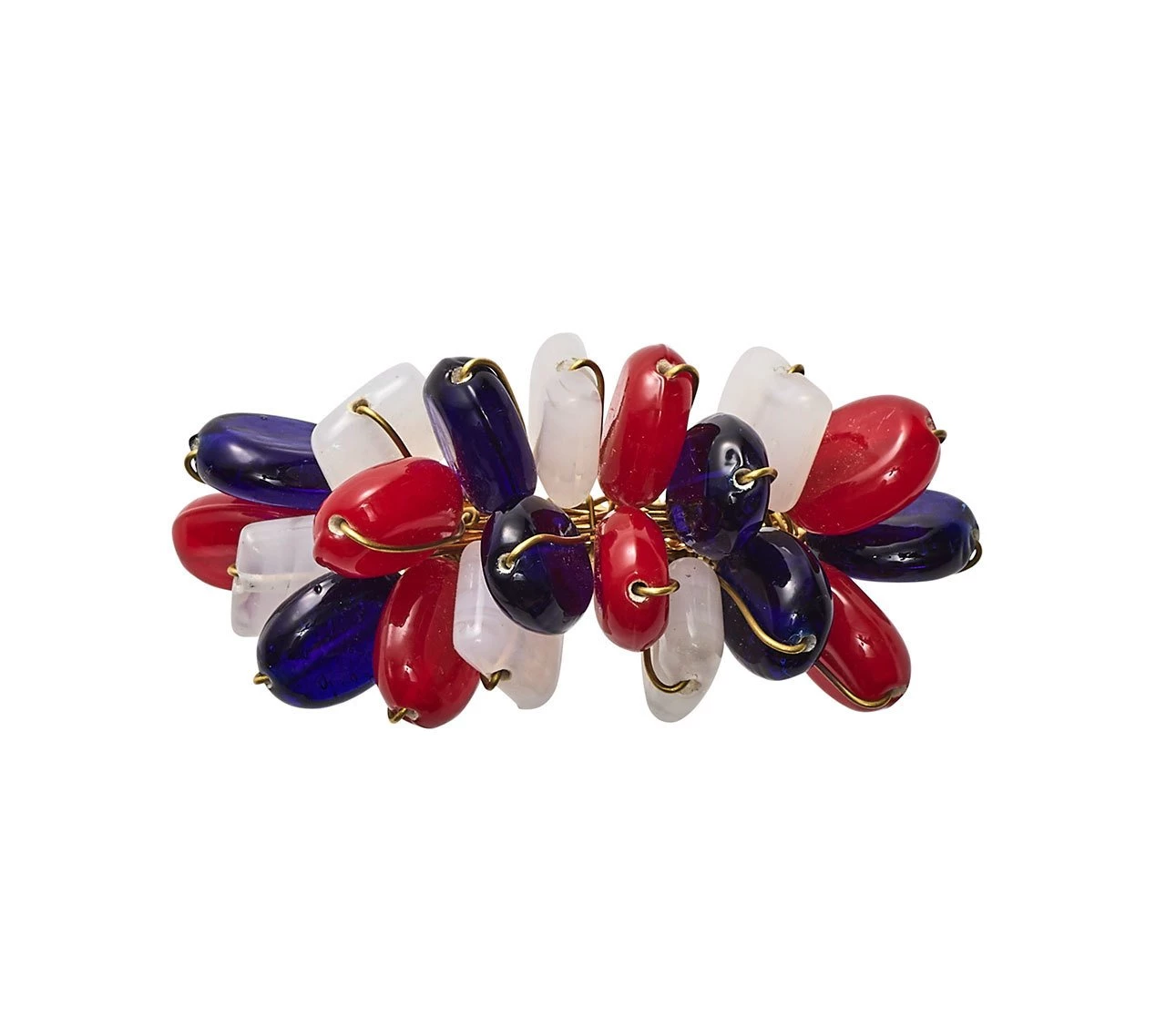 Kim Seybert Napkin Rings Poppy Napkin Ring In Red, White & Blue, Set Of 4