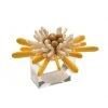 Kim Seybert Capri Napkin Ring In Yellow & White, Set Of 4