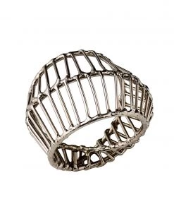 Kim Seybert Cage Napkin Ring In Silver, Set Of 4 Napkin Rings
