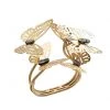 Kim Seybert Napkin Rings Butterfly Garden Napkin Ring In Gold & Silver, Set Of 4