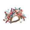 Kim Seybert Cozumel Napkin Ring In Coral & Turquoise, Set Of 4 Napkin Rings