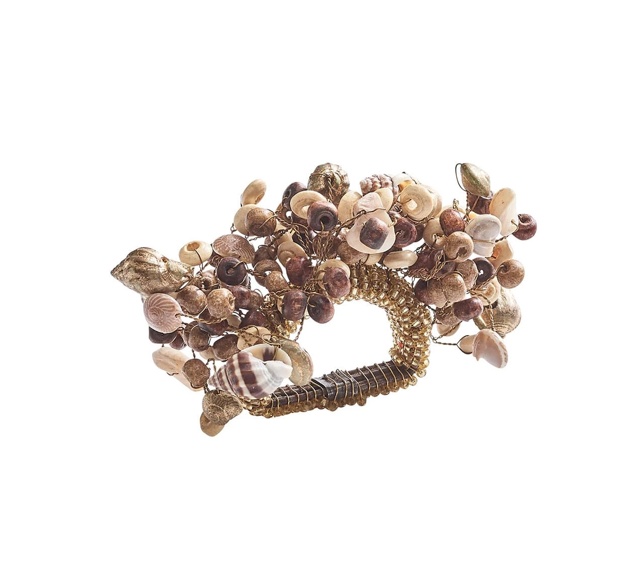 Kim Seybert Cozumel Napkin Ring In Natural, Set Of 4