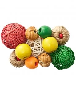 Kim Seybert Java Napkin Ring In Natural & Yellow & Green, Set Of 4