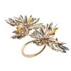 Kim Seybert Napkin Rings Butterflies Napkin Ring In Champagne & Crystal, Set Of 4, In A Gift Box