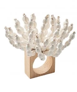 Kim Seybert Reed Napkin Ring In White, Set Of 4