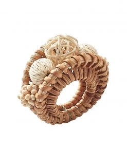 Kim Seybert Napkin Rings Playa Napkin Ring In Natural, Set Of 4