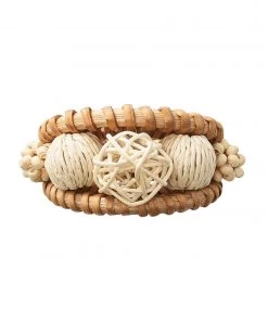 Kim Seybert Napkin Rings Playa Napkin Ring In Natural, Set Of 4
