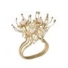 Kim Seybert Napkin Rings Flora Napkin Ring In Blush & Gold, Set Of 4