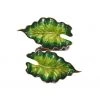 Kim Seybert Fern Napkin Ring In Green & Gold, Set Of 4 In A Gift Box Napkin Rings