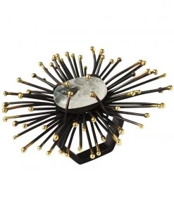 Kim Seybert Napkin Rings Flare Napkin Ring In Gold & Black, Set Of 4