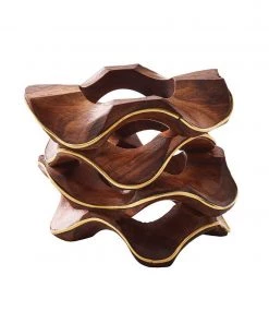 Kim Seybert Napkin Rings Pavilion Napkin Ring In Brown & Gold, Set Of 4