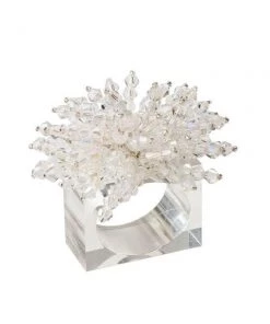 Kim Seybert Brilliant Napkin Ring In Clear, Set Of 4