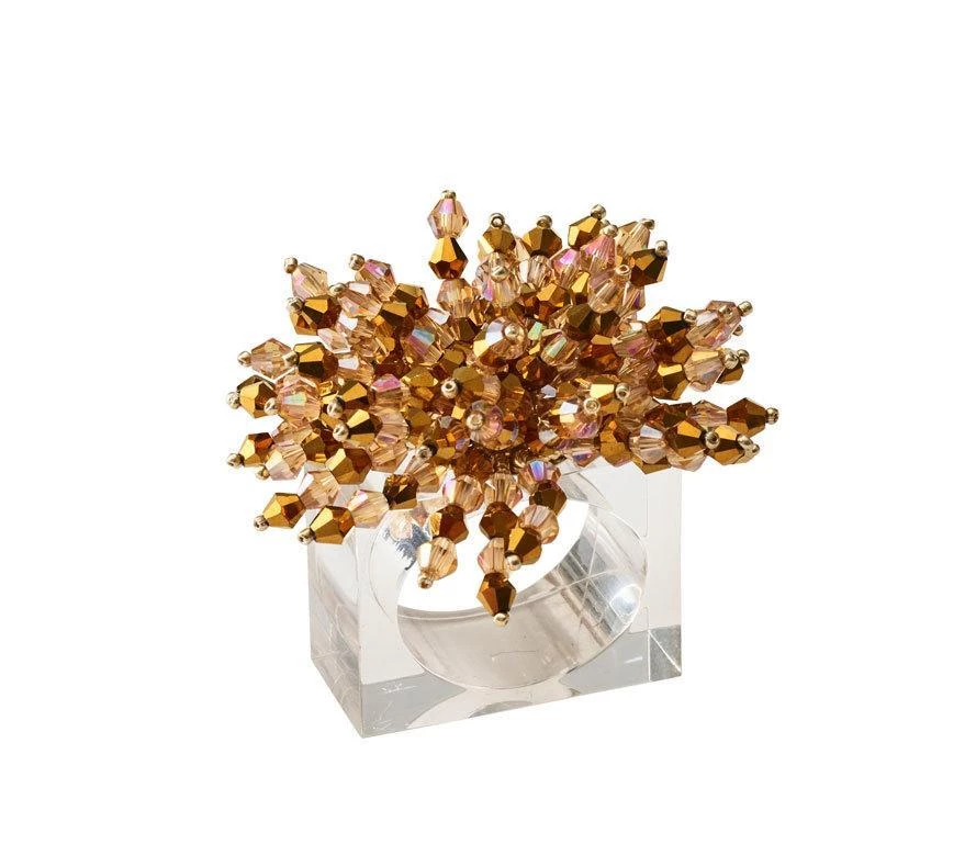 Kim Seybert Brilliant Napkin Ring In Gold, Set Of 4 Napkin Rings