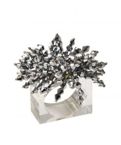 Kim Seybert Brilliant Napkin Ring In Silver, Set Of 4