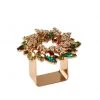 Kim Seybert Gem Wreath Napkin Rings In Red, Green, & Gold, Set Of 4 In A Gift Box