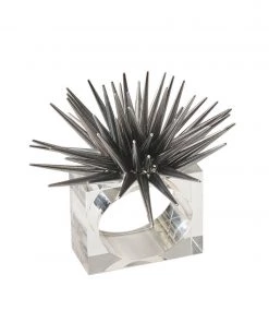 Kim Seybert Napkin Rings Astrid Napkin Ring In Gunmetal, Set Of 4