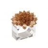 Kim Seybert Zinnia Napkin Ring In Taupe, Set Of 4