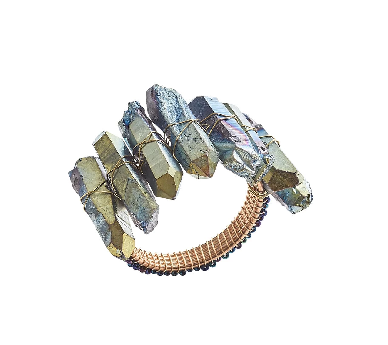 Kim Seybert Radiant Napkin Ring In Midnight, Set Of 4