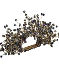 Kim Seybert Spray Napkin Ring In Beige, Taupe & Gray, Set Of 4 Napkin Rings