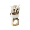 Kim Seybert Hoot Napkin Ring In Natural & Brown, Set Of 4 Napkin Rings