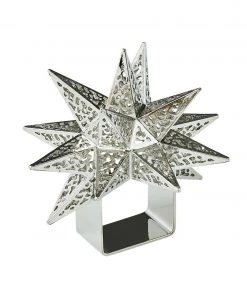 Kim Seybert Napkin Rings Stardust Napkin Ring In Silver, Set Of 4