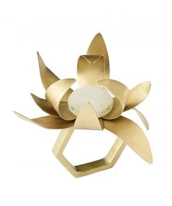 Kim Seybert Napkin Rings Sunflower Napkin Ring In Gold & Crystal, Set Of 4