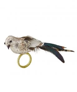 Kim Seybert Napkin Rings Glam Bird In Multi, Set Of 4