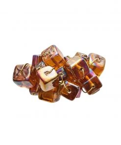 Kim Seybert Array Napkin Ring In Amber, Set Of 4 Napkin Rings