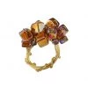Kim Seybert Array Napkin Ring In Amber, Set Of 4 Napkin Rings