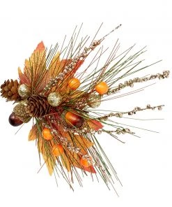 Kim Seybert Autumn Spray Napkin Ring In Brown & Multi, Set Of 4 Napkin Rings